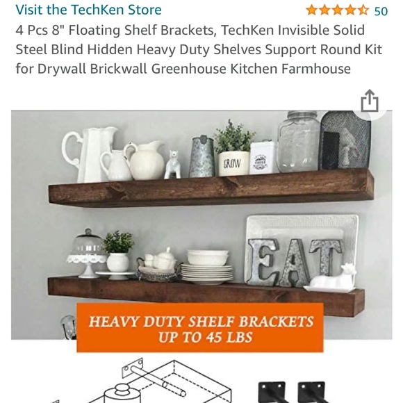 Floating shelf brackets - Picture 4 of 6